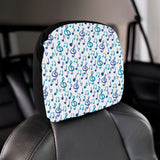 Music Notes Pattern Print Design 03 Car Headrest Cover