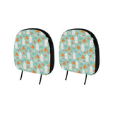 Windmill Pattern Theme Car Headrest Cover