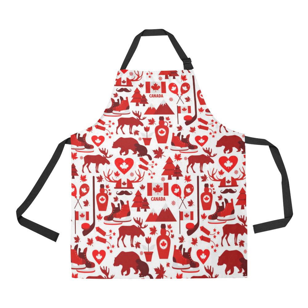 Canada Pattern Print Design 04 Adjustable Apron