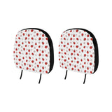 Ladybug Pattern Print Design 04 Car Headrest Cover