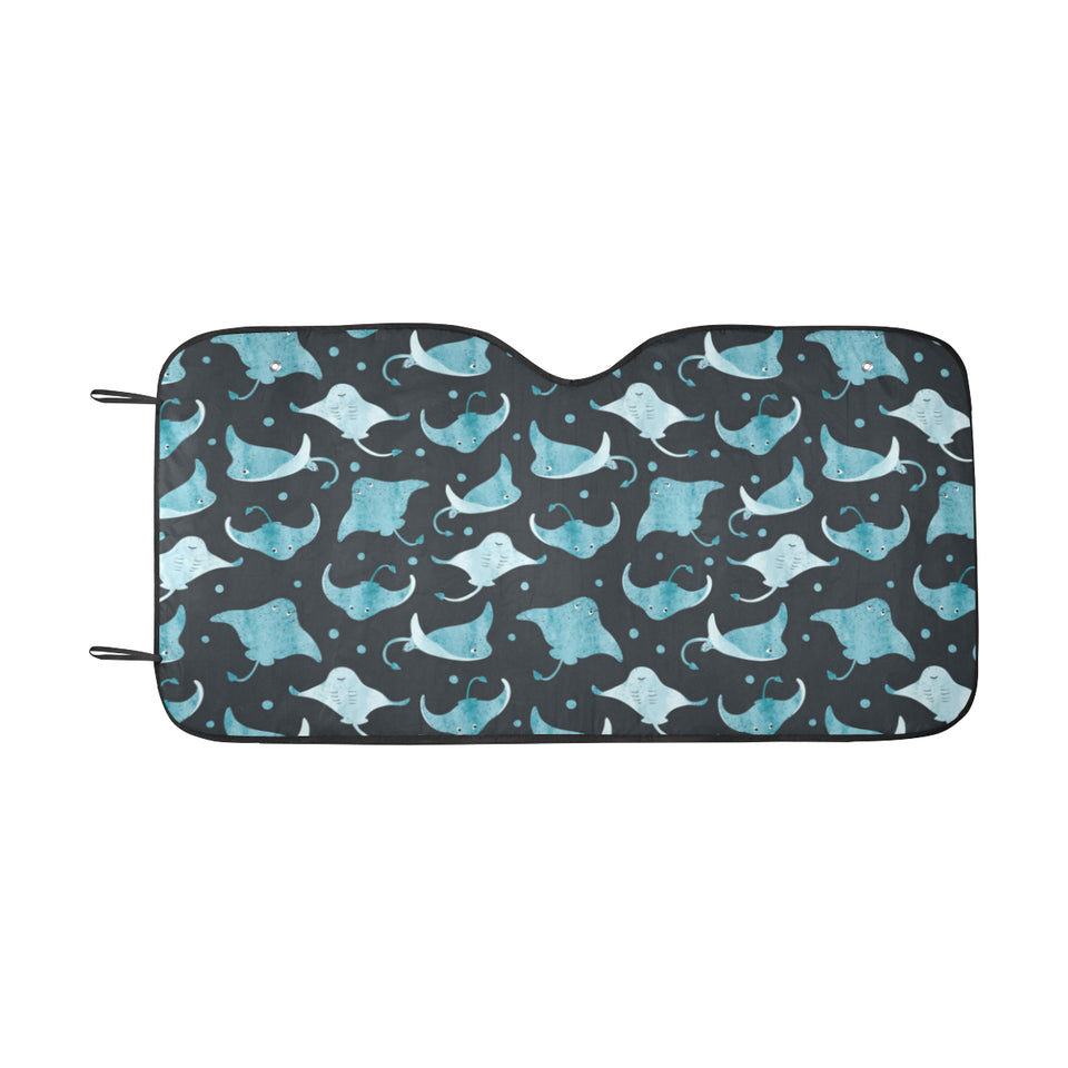 Stingray Pattern Print Design 04 Car Sun Shade