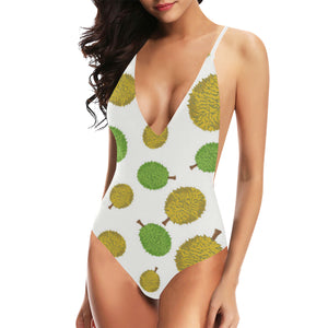 Durian Background Pattern Women's One-Piece Swimsuit