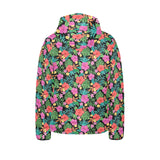 Hibiscus Pattern Print Design 01 Kids' Boys' Girls' Padded Hooded Jacket