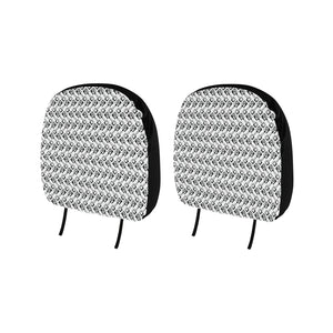 Engine Piston Pattern Print Design 03 Car Headrest Cover