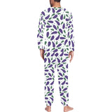 Eggplant Pattern Print Design 05 Men's All Over Print Pajama