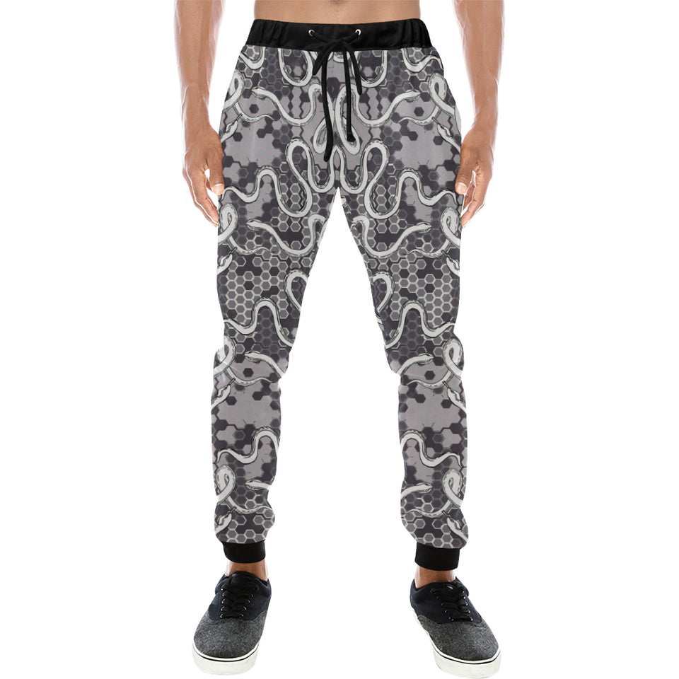 Snake Gray Pattern Unisex Casual Sweatpants