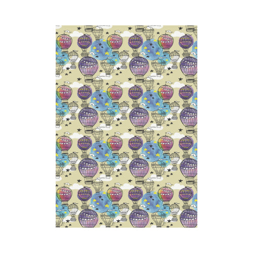 Hot Air Balloon Water Color Pattern House Flag Garden Flag