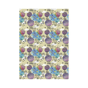 Hot Air Balloon Water Color Pattern House Flag Garden Flag