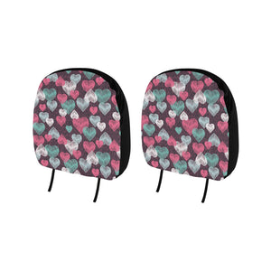 Decorative Heart Pattern Car Headrest Cover