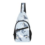 Mermaid Dolphin Pattern All Over Print Chest Bag