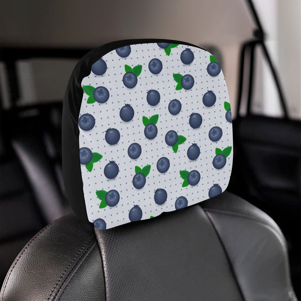 Blueberry Pokka Dot Pattern Car Headrest Cover