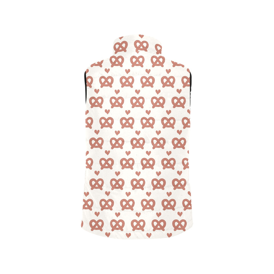 Pretzels Pattern Print Design 01 Men's Padded Vest