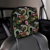 Snake Leaves Coconut Pattern Car Headrest Cover