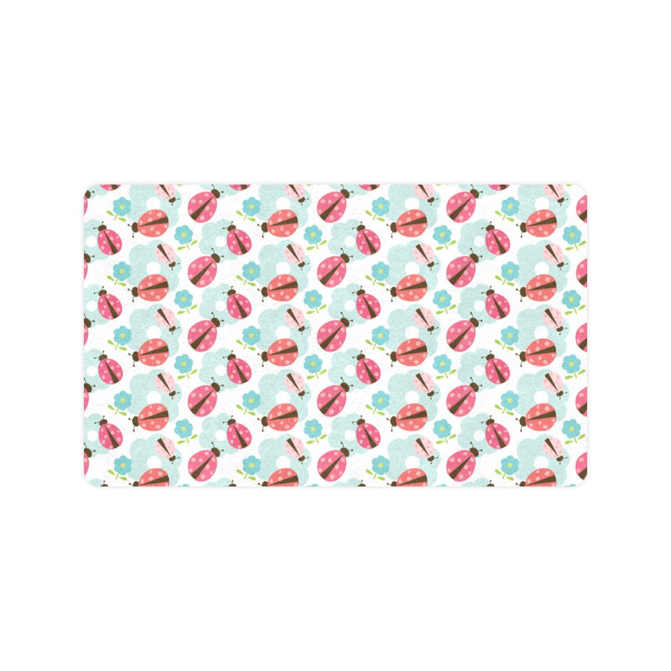 Ladybug Pattern Print Design 03 Doormat