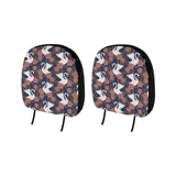 Swan Rose Pattern Car Headrest Cover