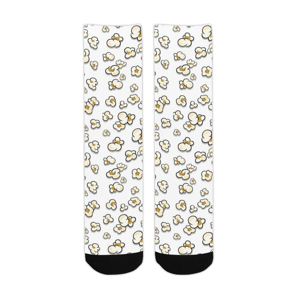 Popcorn Pattern Print Design 04 Crew Socks