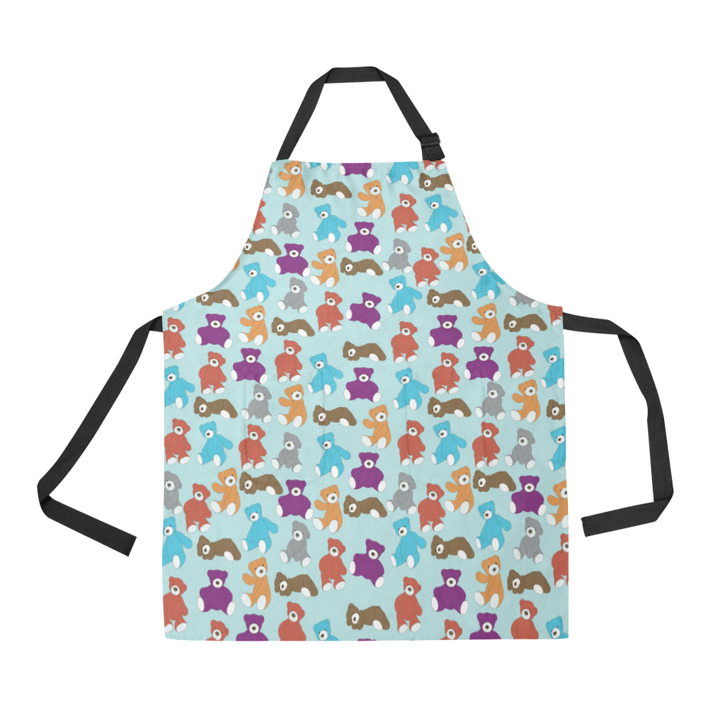 Teddy Bear Pattern Print Design 03 Adjustable Apron