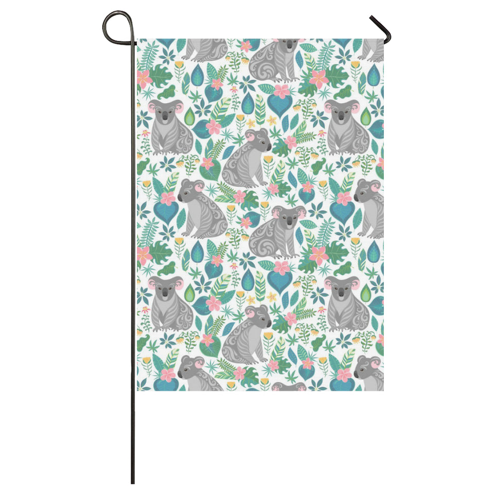 Koala Leaves Pattern House Flag Garden Flag