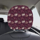 Horse Pattern Background Car Headrest Cover