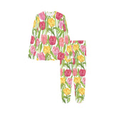 Pink Red Yellow Tulip Pattern Kids' Boys' Girls' All Over Print Pajama Set