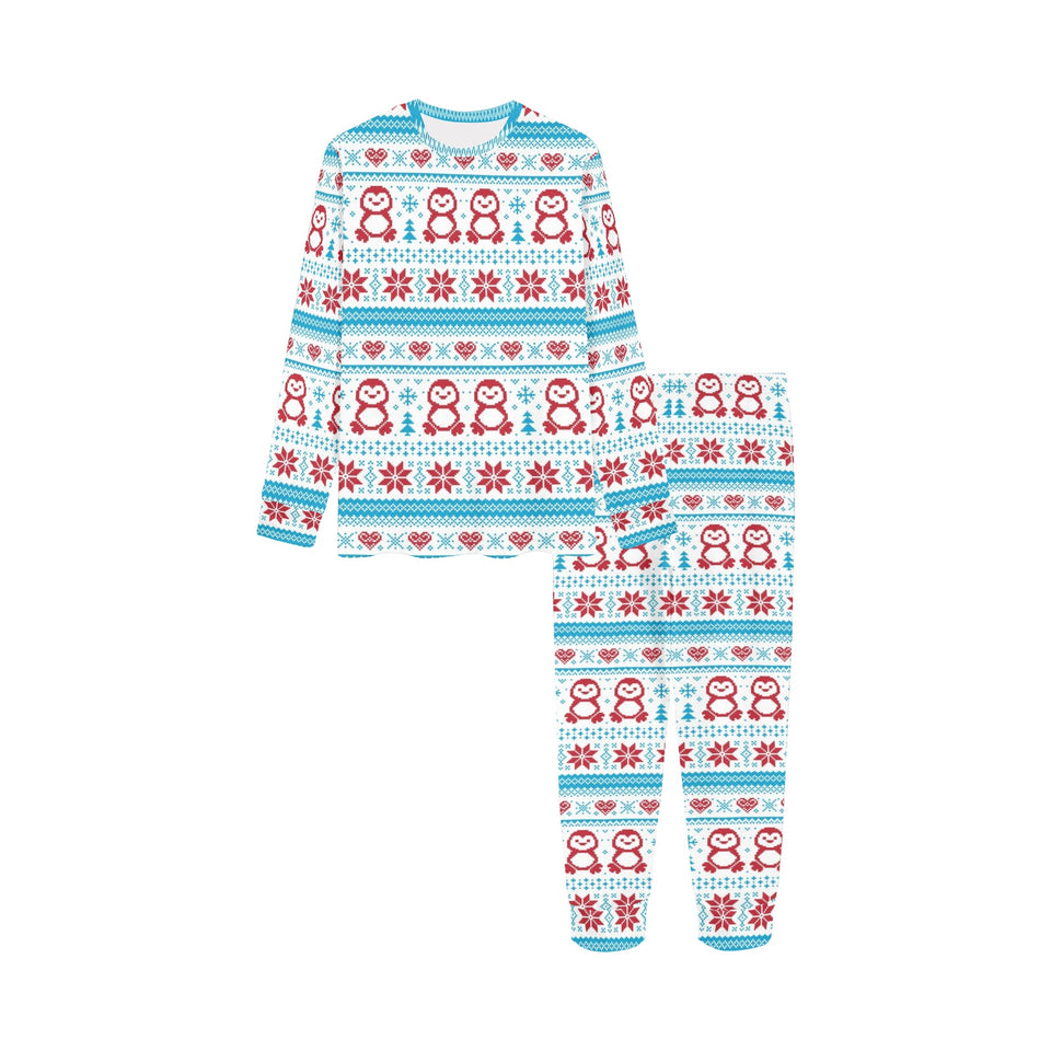 Penguin Sweater Printed Pattern Kids' Boys' Girls' All Over Print Pajama Set