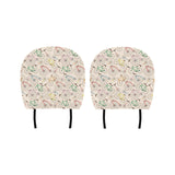 Bicycle Pattern Print Design 04 Car Headrest Cover