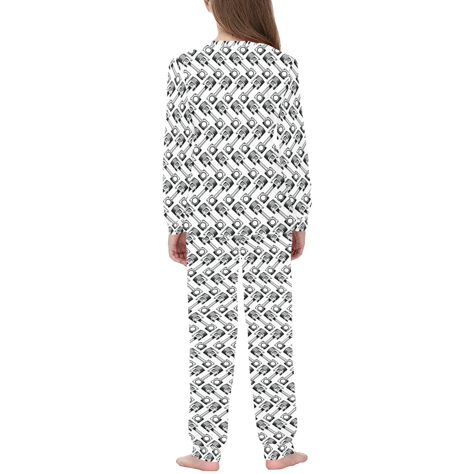 Engine Piston Pattern Print Design 03 Kids' Boys' Girls' All Over Print Pajama Set