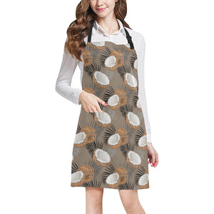 Coconut Pattern Print Design 02 Adjustable Apron