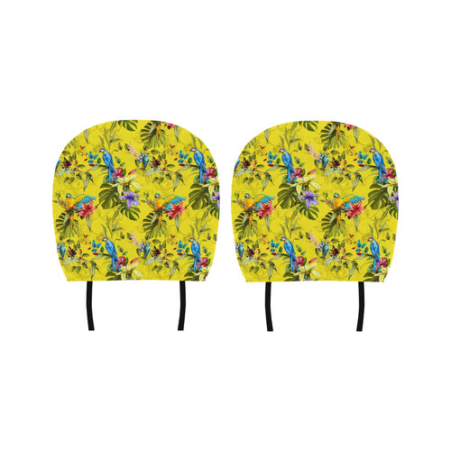 Colorful Parrot Pattern Car Headrest Cover