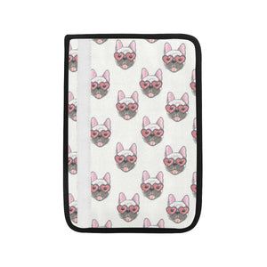 French Bulldog Heart Sunglass Pattern Car Seat Belt Cover