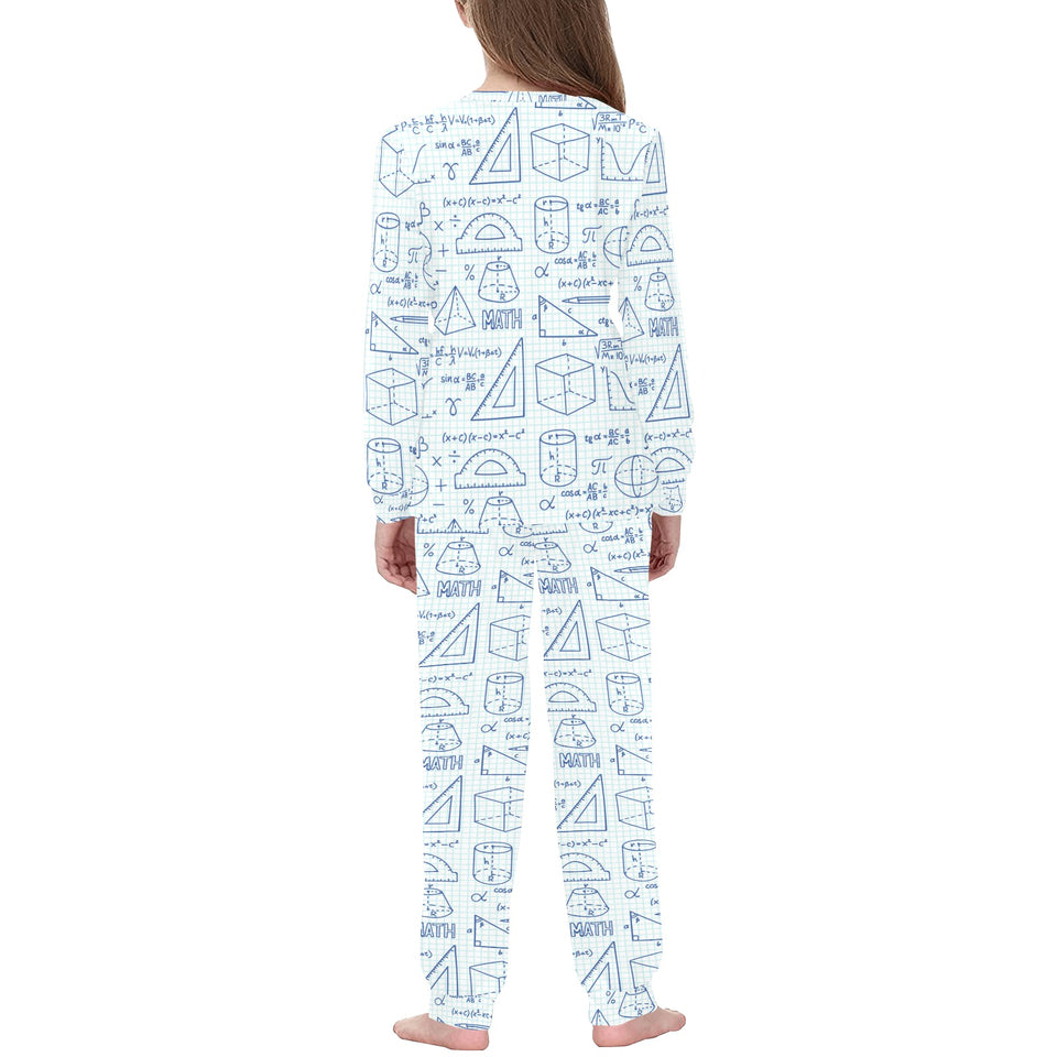 Math Pattern Print Design 03 Kids' Boys' Girls' All Over Print Pajama Set