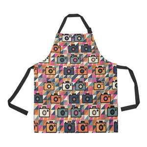 Camera Pattern Print Design 01 Adjustable Apron