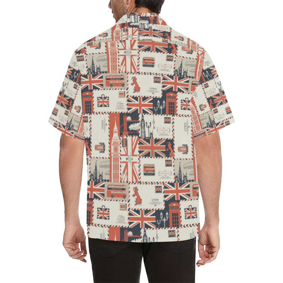 British Pattern Print Design 04 Men's All Over Print Hawaiian Shirt (Model T58)