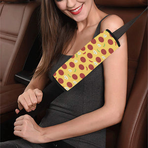 Pizza Salami Mushroom Texture Pattern Car Seat Belt Cover