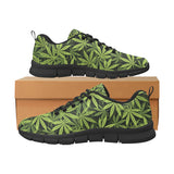 Canabis Marijuana Weed Pattern Print Design 03 Men's Sneakers Black