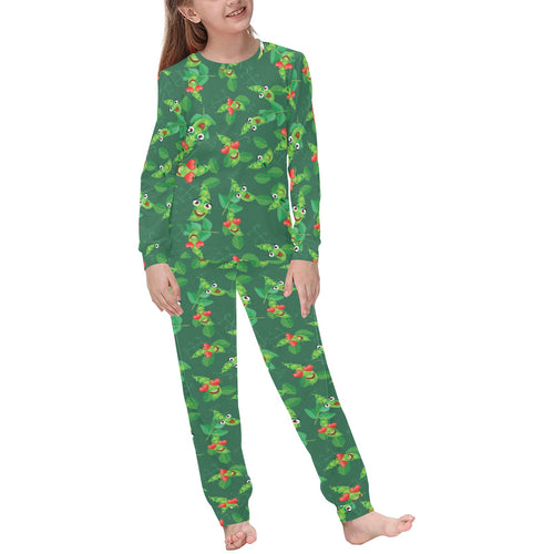 Green Peas Pattern Print Design 05 Kids' Boys' Girls' All Over Print Pajama Set