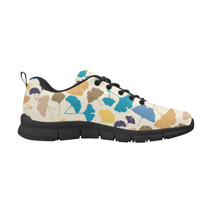 Colorful Ginkgo Leaves Pattern Men's Sneakers Black