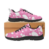 Poodle Pink Theme Pattern Men's Sneakers Black