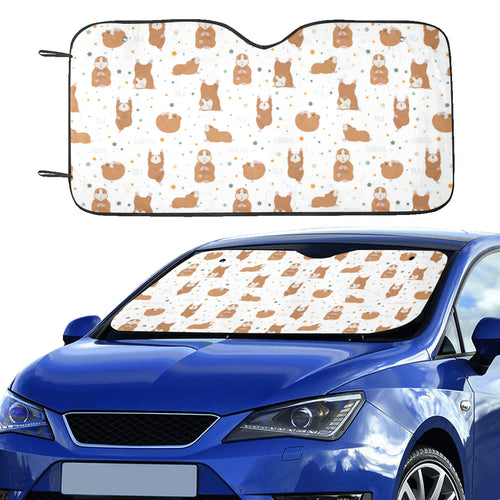 Guinea Pig Pattern Print Design 01 Car Sun Shade