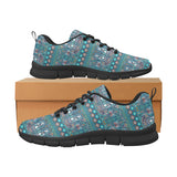 Mermaid Pattern Ethnic Motifs Men's Sneakers Black