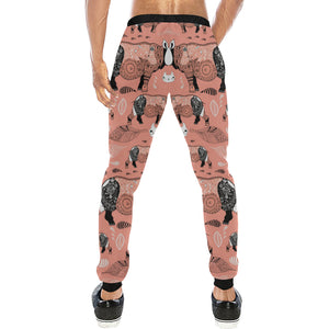 Rhino Tribal Pattern Unisex Casual Sweatpants