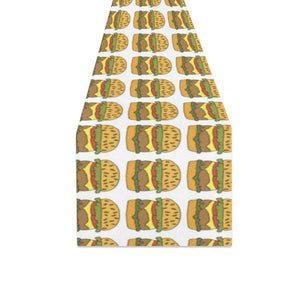 Hamburger Pattern Print Design 05 Table Runner