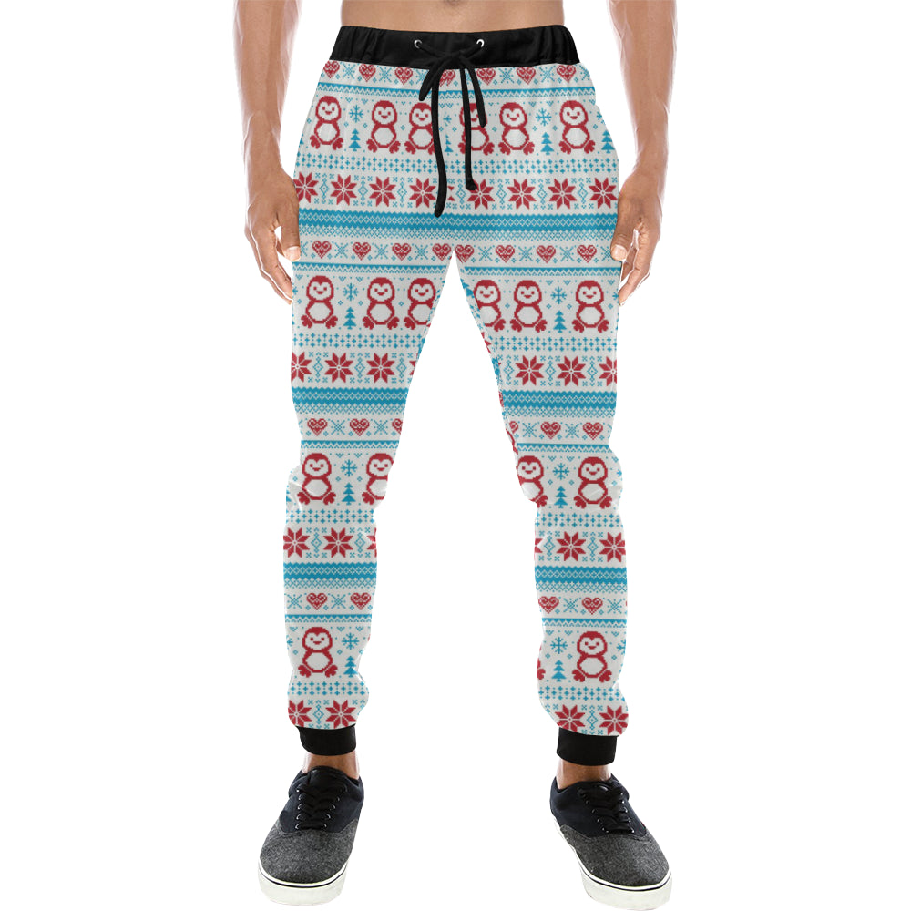 Penguin Sweater Printed Pattern Unisex Casual Sweatpants