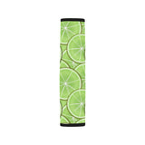 Sliced Lime Pattern Car Seat Belt Cover