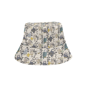 Owl Pattern Background Unisex Bucket Hat