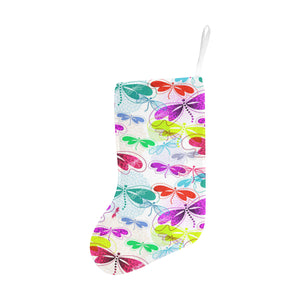 Colorful Dragonfly Pattern Christmas Stocking