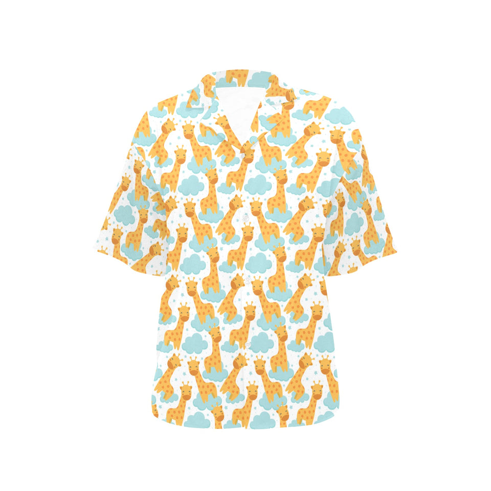 Giraffe Pattern Print Design 05 Women's All Over Print Hawaiian Shirt