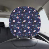 Pig Pattern Print Design 05 Car Headrest Cover