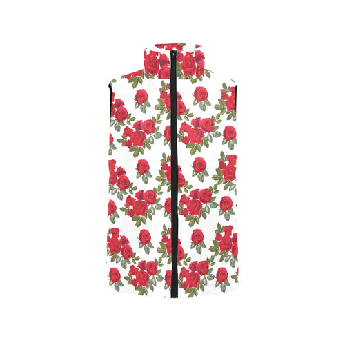 Rose Pattern Print Design 05 Men's Padded Vest