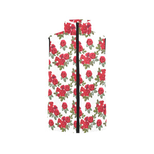 Rose Pattern Print Design 05 Men's Padded Vest